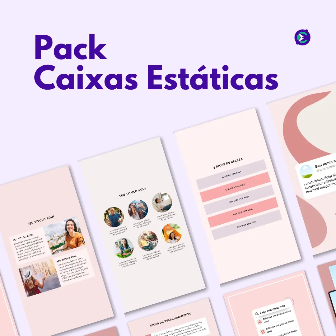 Pack Canva Caixas Estáticas